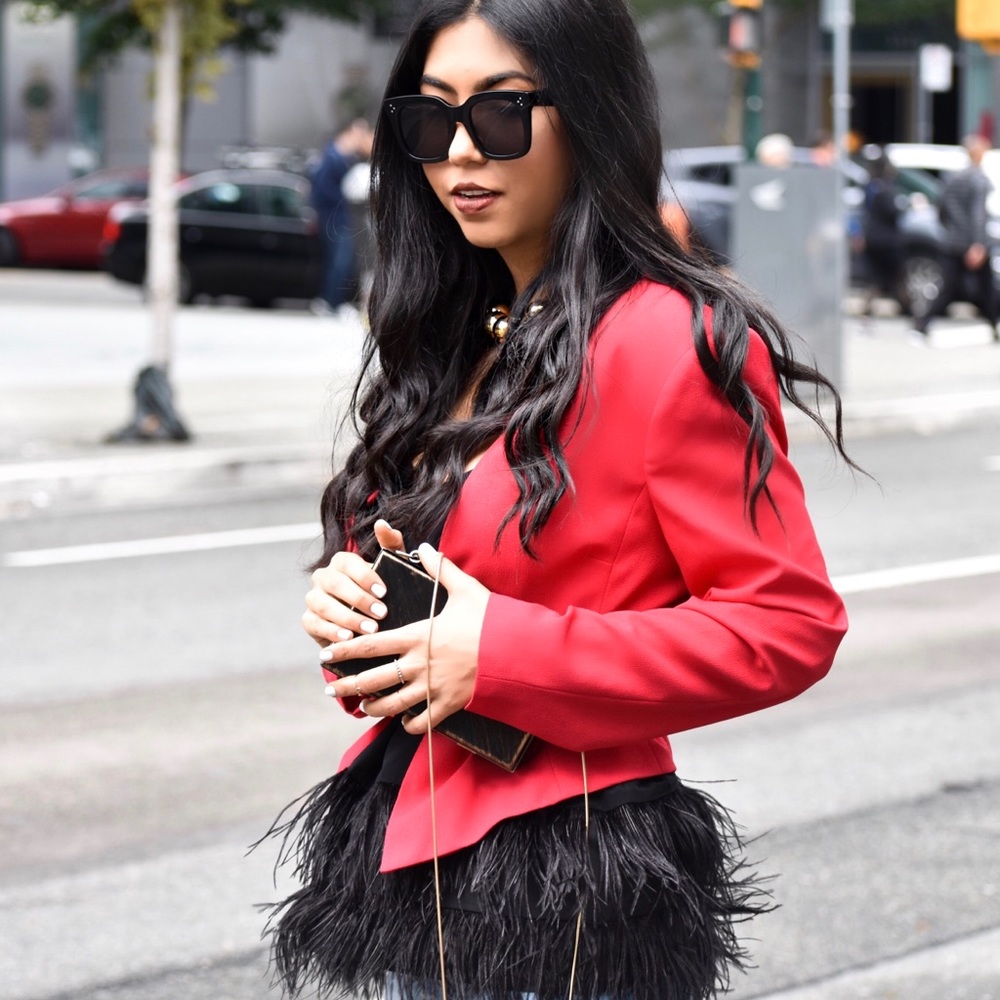 Red blazer